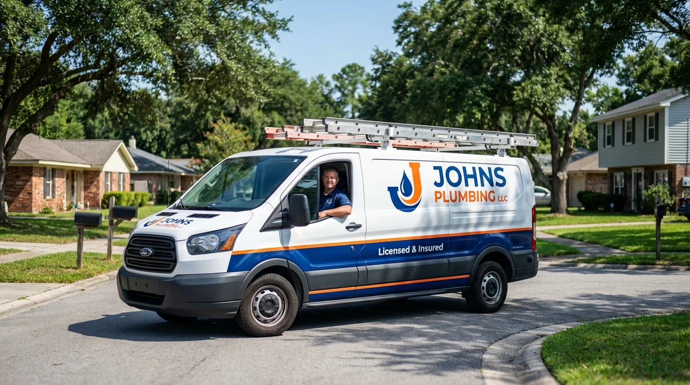 Johns Plumbing LLC service van in Arlington Heights, IL