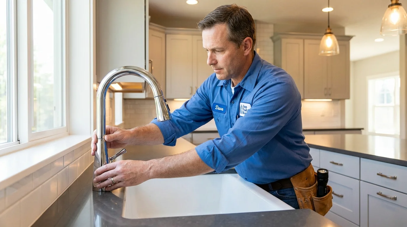 Kitchen faucet installation by Johns Plumbing LLC in Arlington Heights